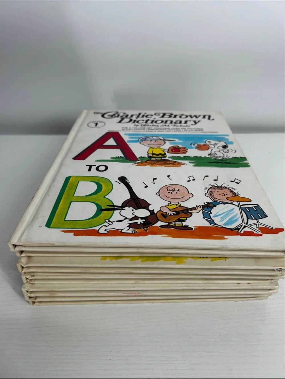 Vintage Charlie Brown Complete 8 Set 1st print 1973,  Alphabet, dictionary